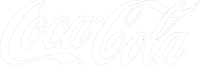 logo coca cola - białe
